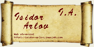Isidor Arlov vizit kartica